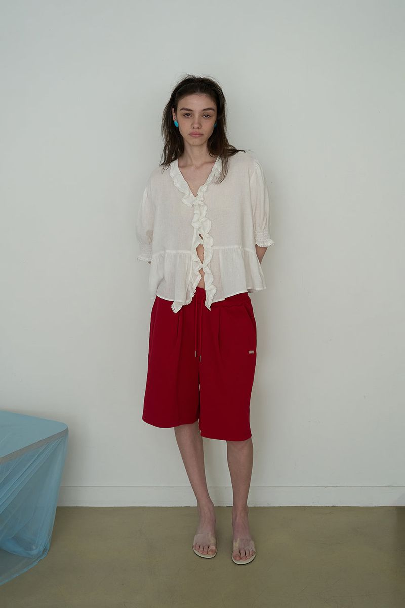 Cozy sweat shorts_red