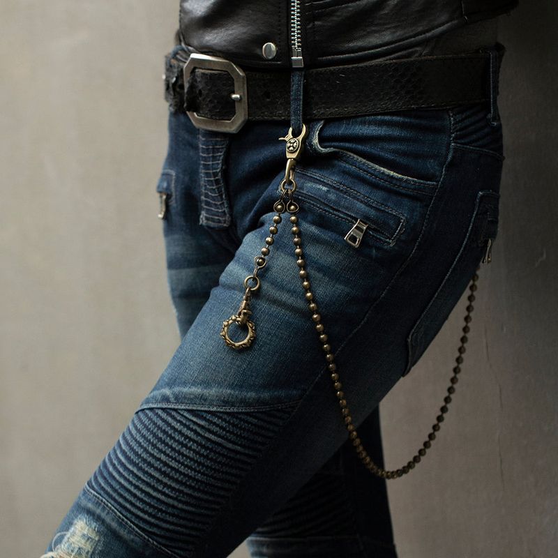 SVC-519 Antique Gold Dog Tag Basic Fashion Keychain