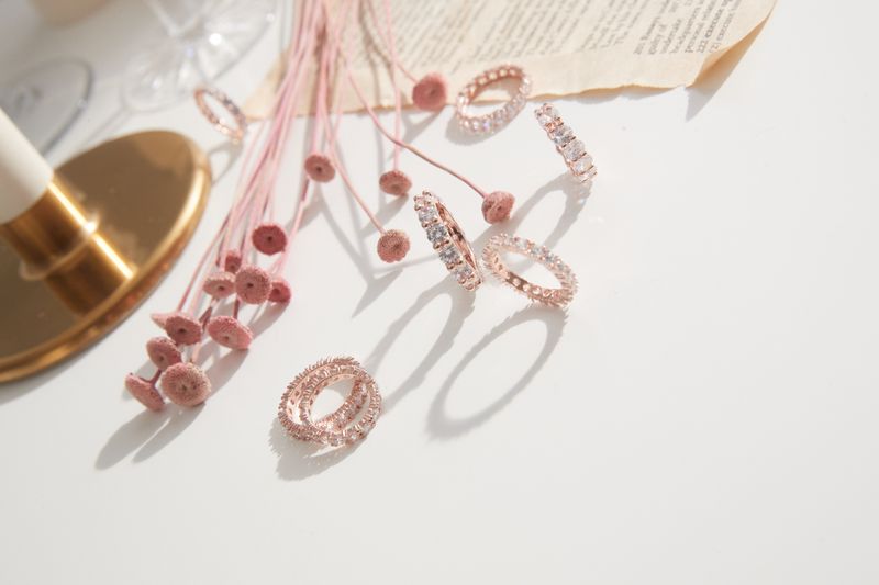 4MM Prong Setting Tennis Ring (rosegold)
