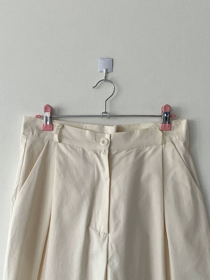 Dull bizo pintuck wide pants