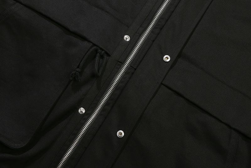 SQUARE POCKET FIELD JACKET_BLACK