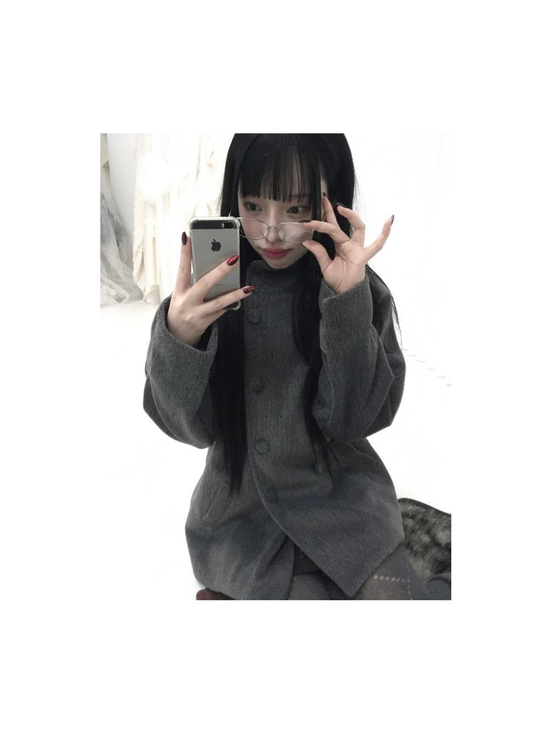 Bonju double half hood coat (2color)