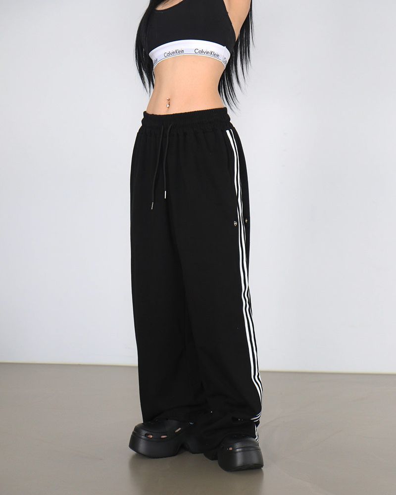 Track Point String Wide Pants