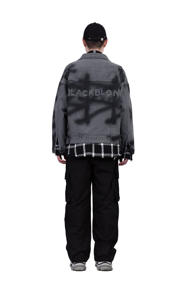 BBD Basic Sprayed Custom Denim Jacket (Dark Gray)