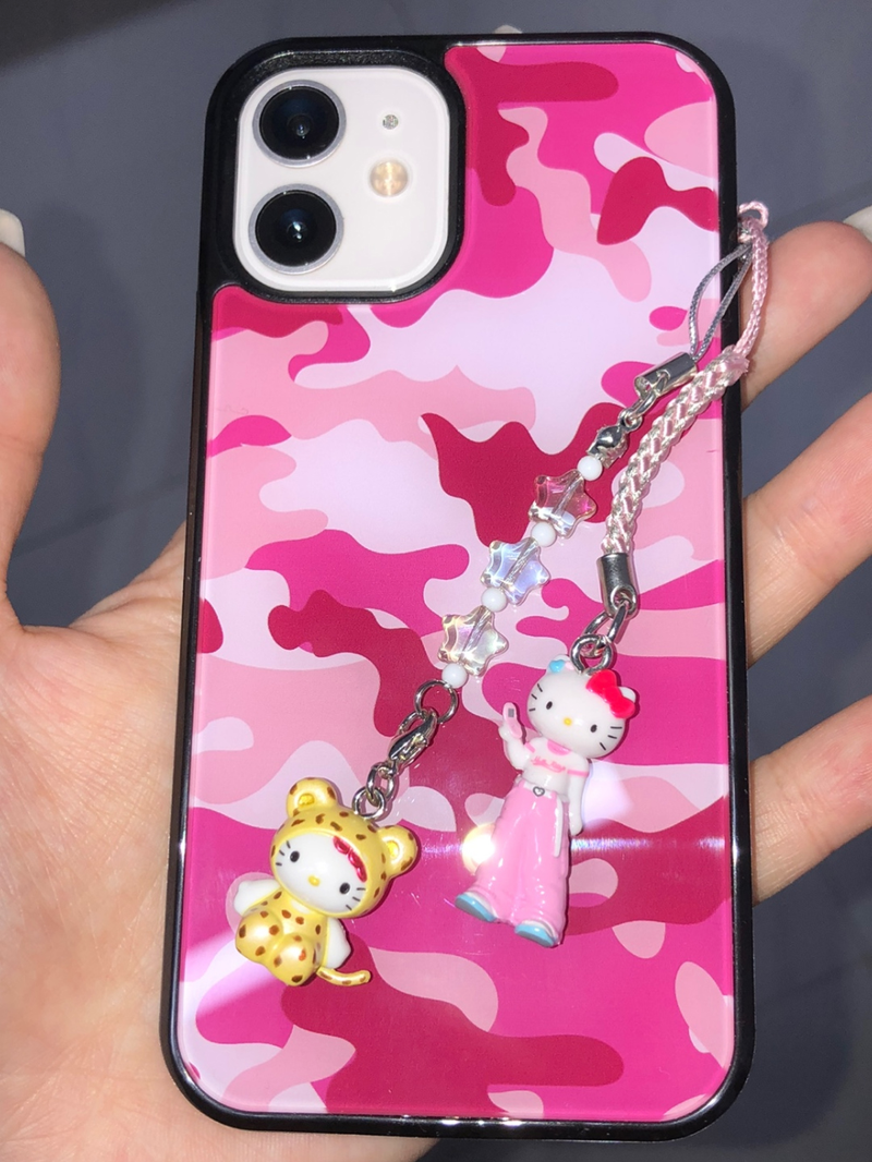 MAFAVARCHIVE(マイフェイブアーカイブ)の「pink camo glass case(Smartphone Accessories)」