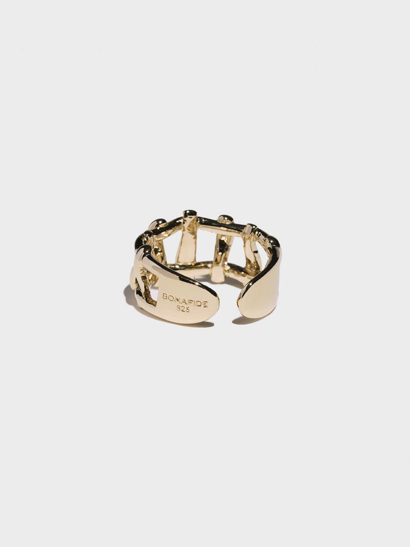Multi Hash Tag Open Ring (Gold)