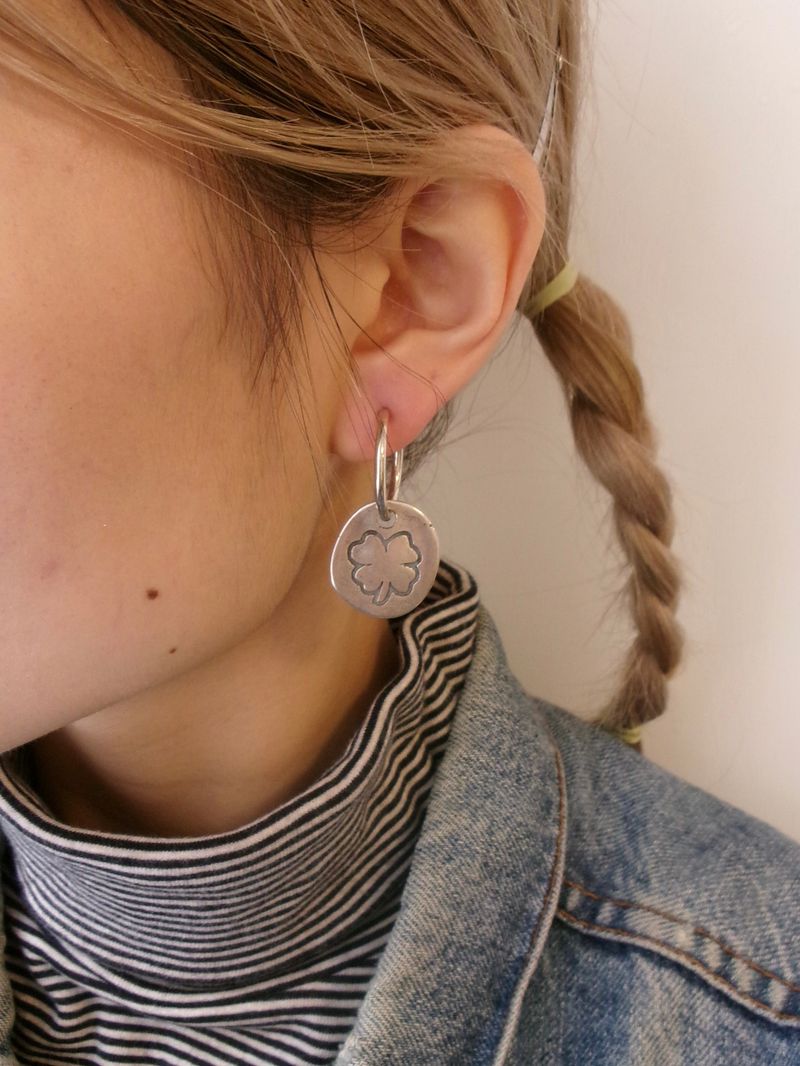 Silver Plated Leaf Earring