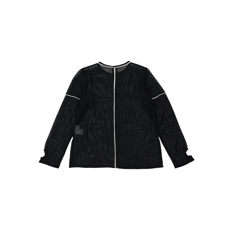 line mesh pullover