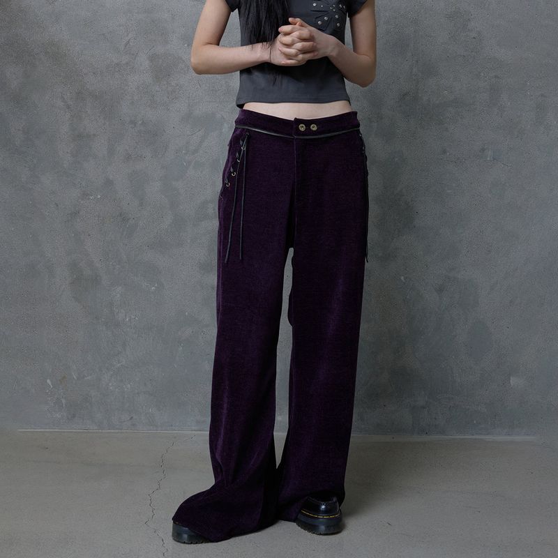 ZIP TEETH PANTS: PURPLE