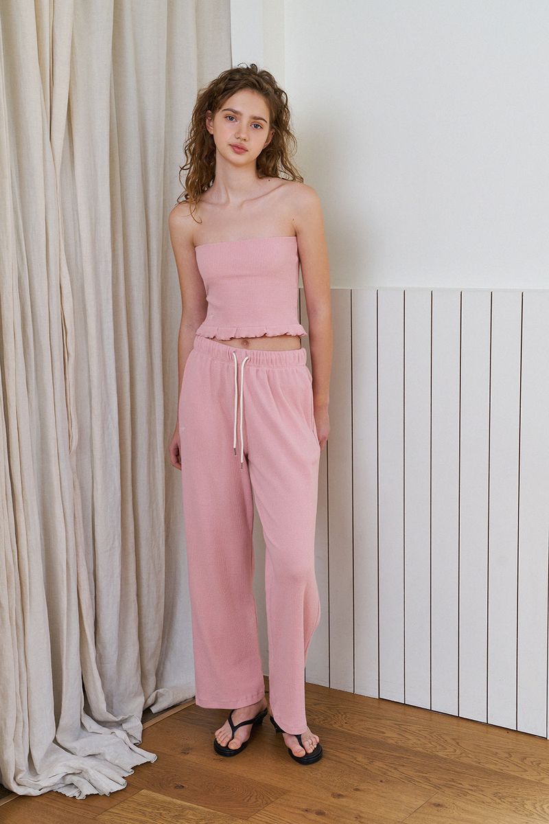 Waffle comfort top_pink