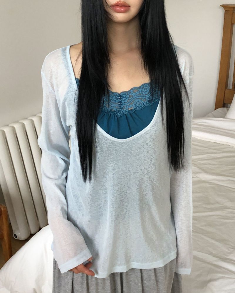 Necho Layered Long Sleeve T-Shirt