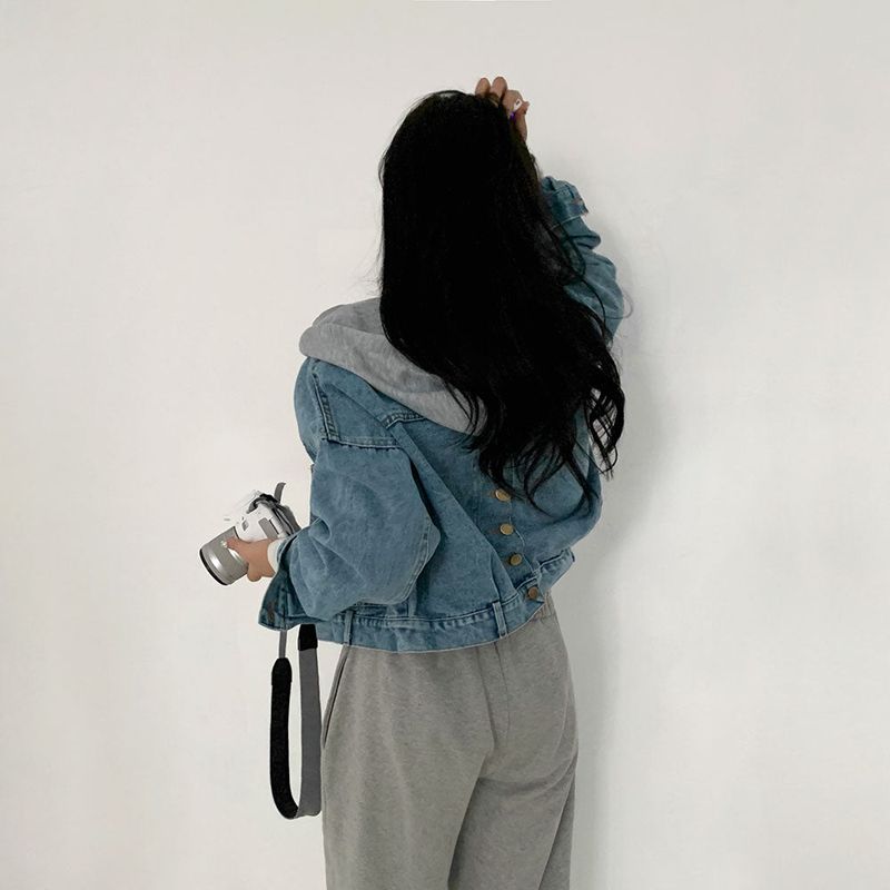 Front And Back Button Denim Jacket