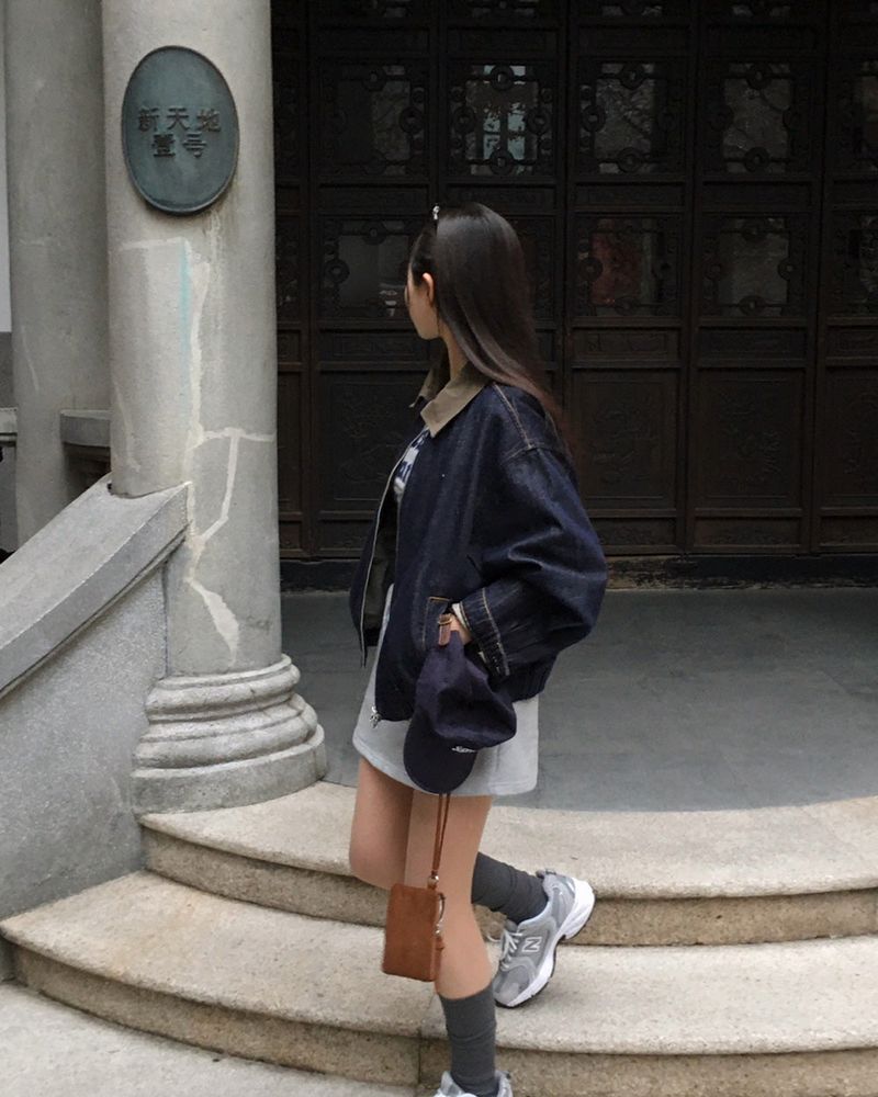 [Bellide made] Peter Overfit Denim Colored Blouson