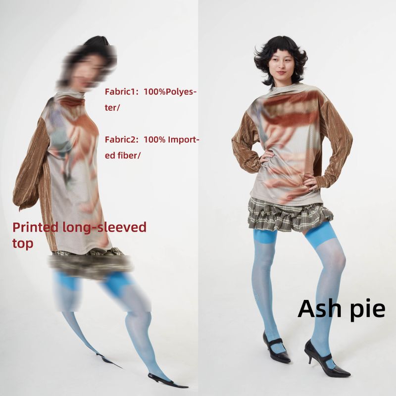 Ash pie（アッシュパイ）の「プリントロングスリーブトップ（トップス）」