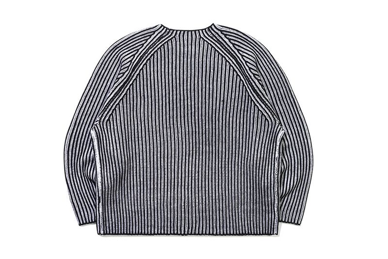 ATHLETIC LOGO TWO TONE HEAVY KNIT