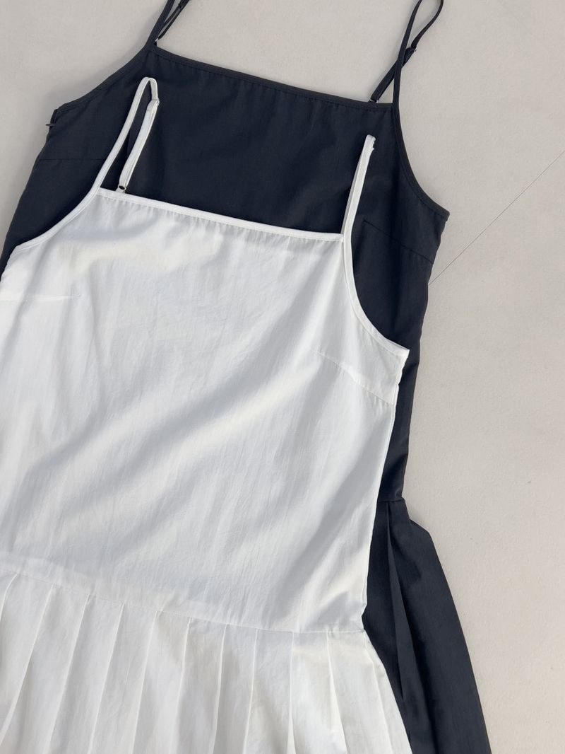 Sepia Pleated Bustier One Piece