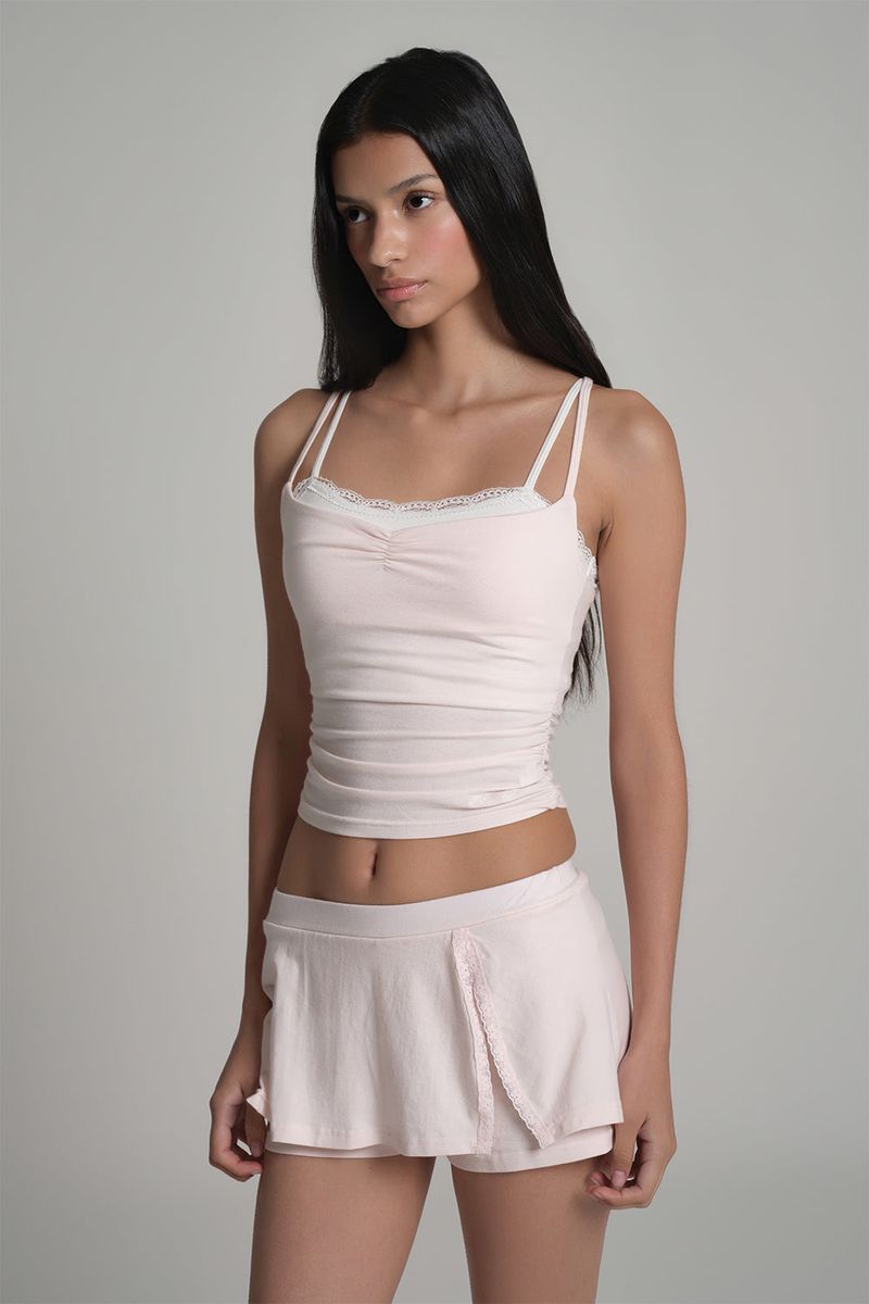 Strawberry milk wrap skirt, Pink