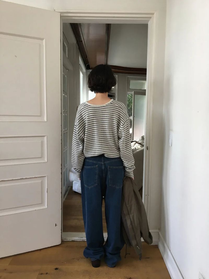 Cebu striped V-neck knit (2color)