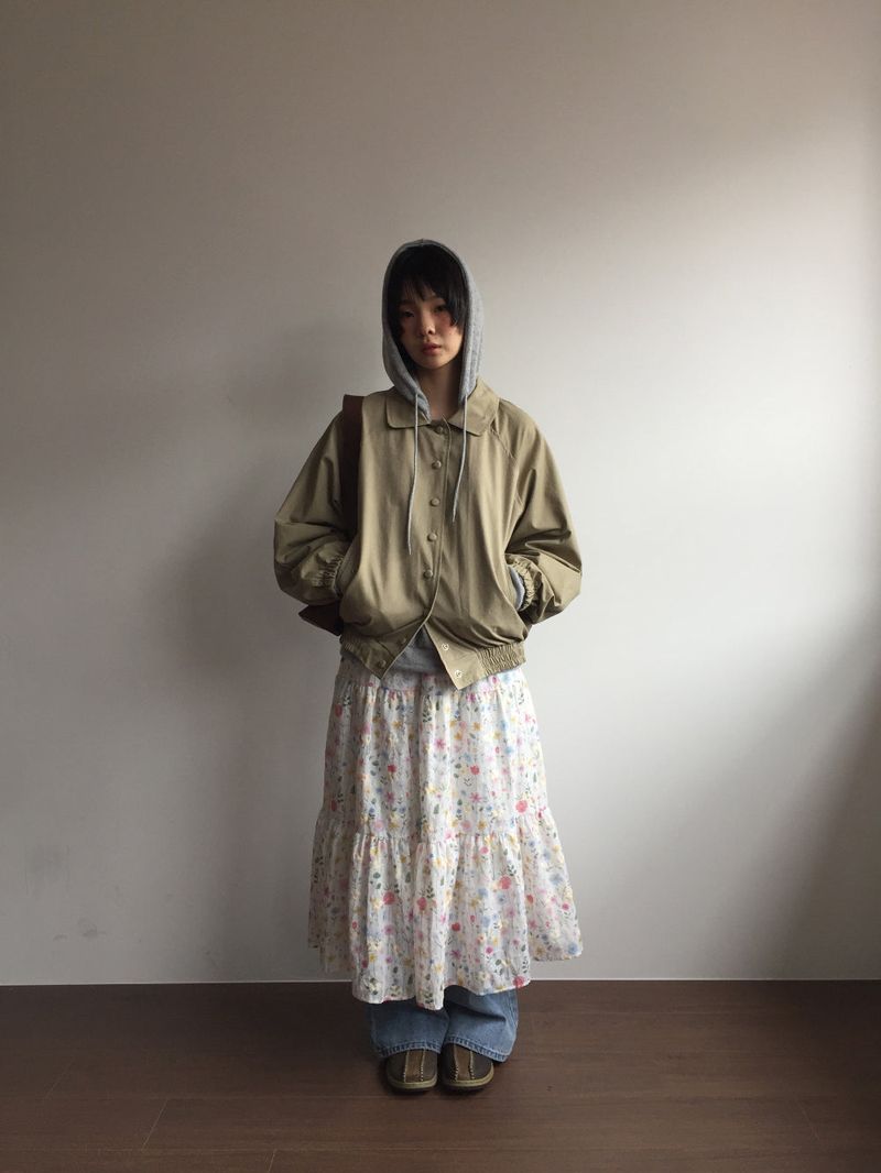 Faded Washed Curve Jacket (2color)
