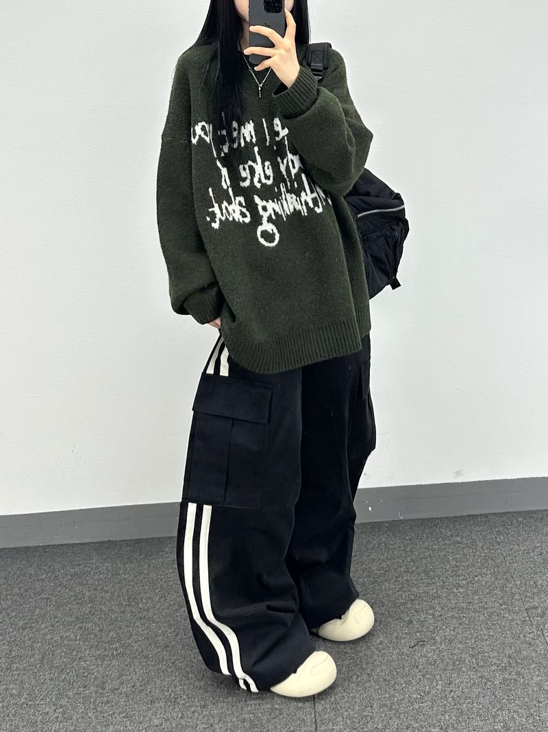 burger cotton track balloon pants