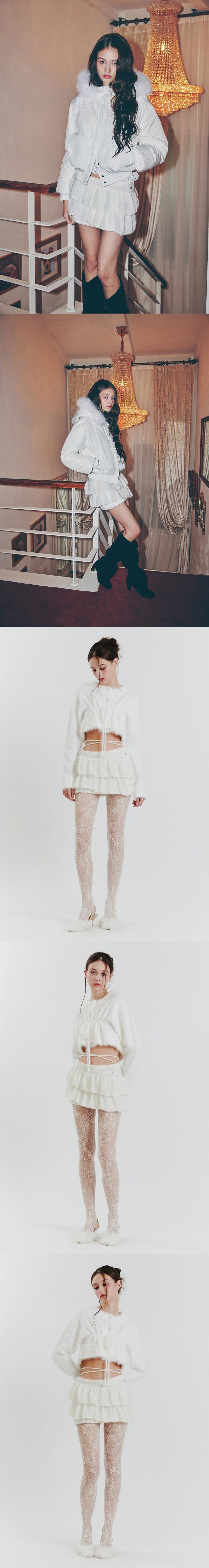 ANGELA KNIT SKIRT white