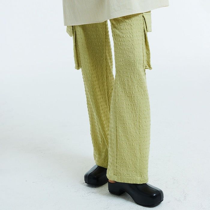 Crochet cargo pants / Lime