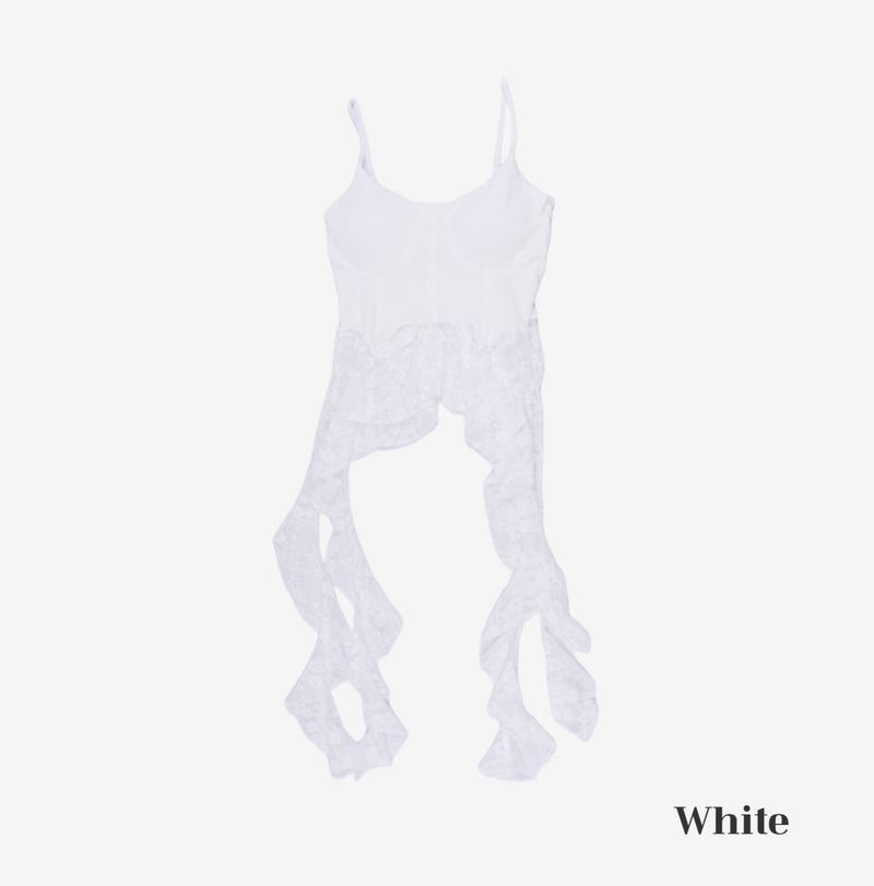 Bella Lace Uneven Sleeveless