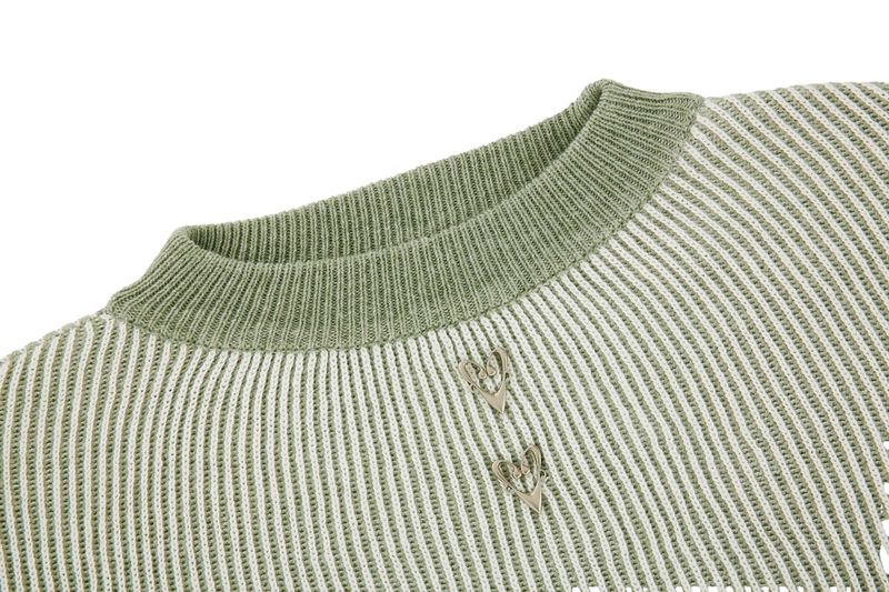 Melange Rib Knit Top _ Ivory
