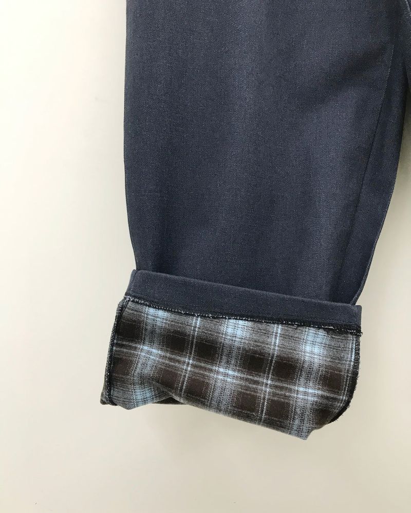 [MD Pick] Non-Fade Check Roll-up Denim (2 Colors)