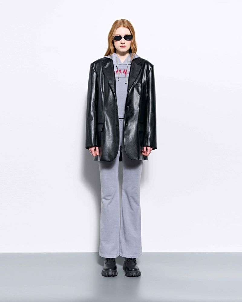 Back Patch Oversized Blazer _ Black