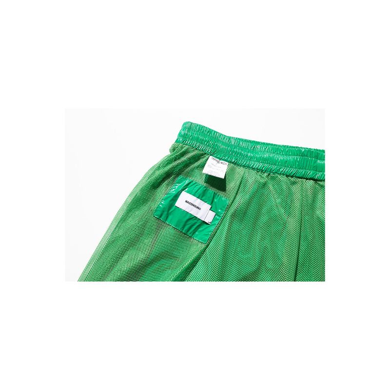 C LOGO ONE TUCK SATIN WIDE SHORT PANTS