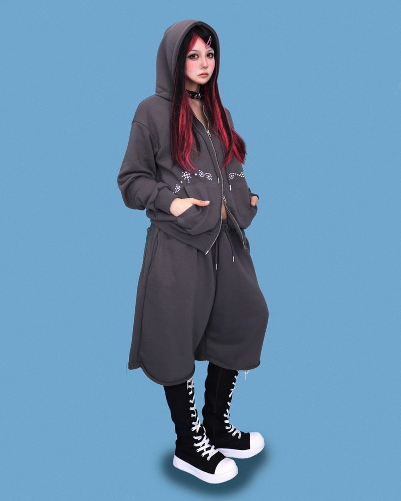 punch half sweat pants (2color)
