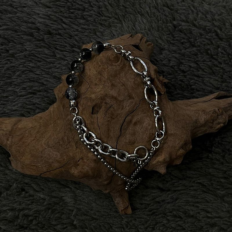 [Celeb pick] Black Marble Chain Bracelet