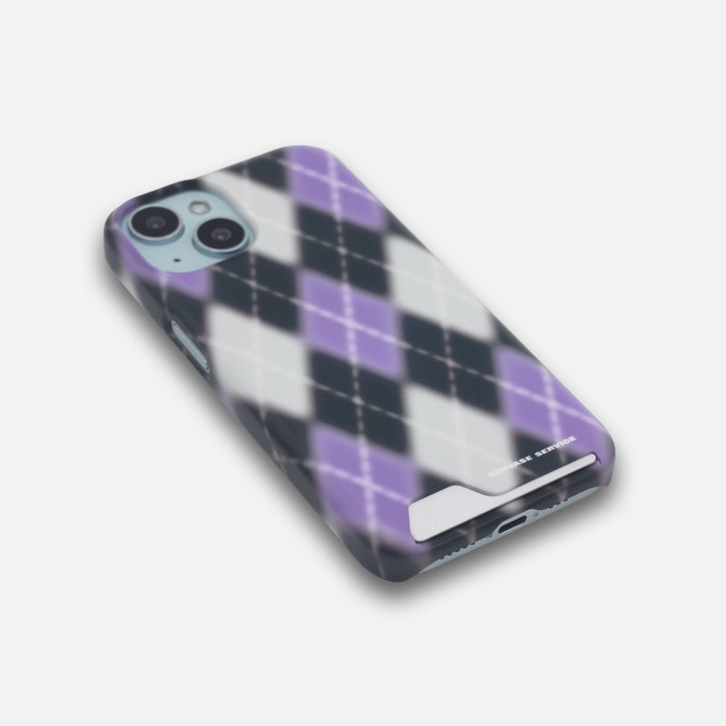 ARGYLE BLUR CASE_PURPLE (matte card hard)