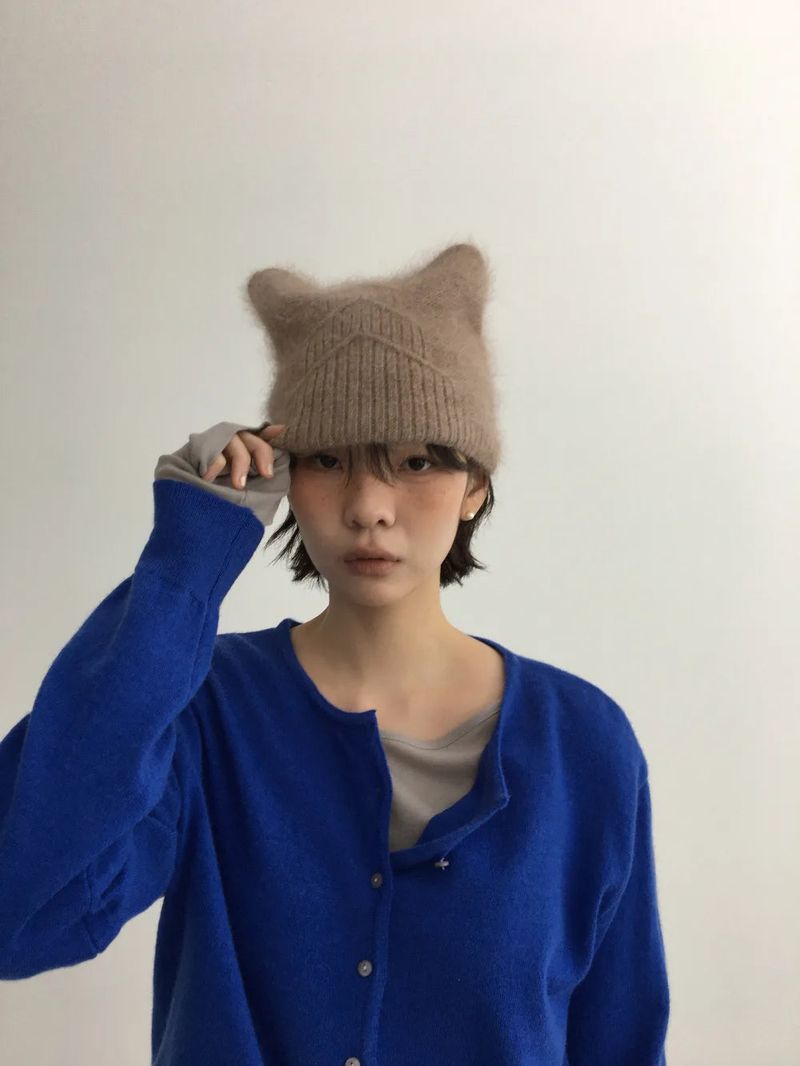 Bako Cat Knit Beanie (3color)