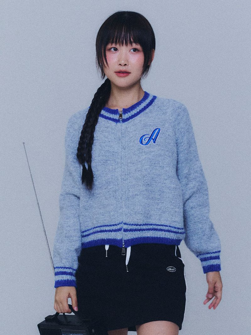 ADORE BELLE(アドールベル)の「TWO-WAY A EMBROIDERED CARDIGAN - GRAY(Tops)」