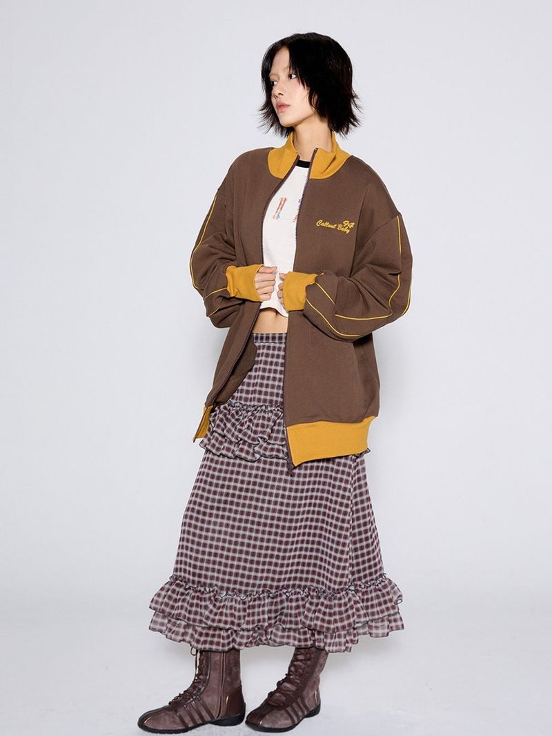 calloutnewyear(cony)(コールアウトニューイヤー(コニー))の「CHECK FRILL SKIRT / RED(Skirts)」
