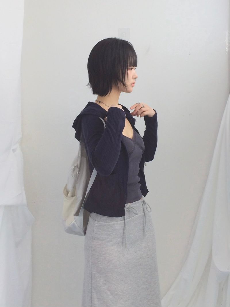 Slim Base String Long Skirt