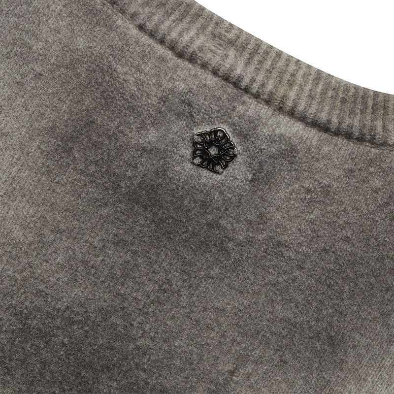 [24SS LSD COLLECTION]  Spray Damaged Round Knit_Grey