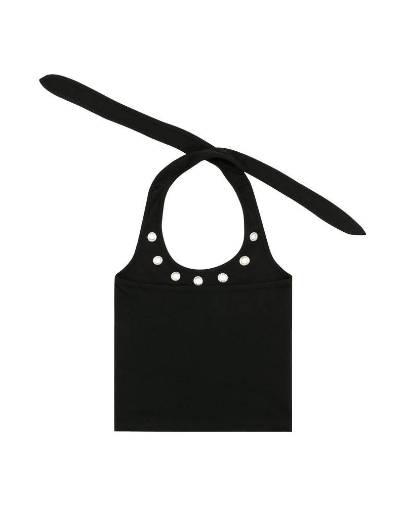 Eyelet halterneck sleeveless - Black
