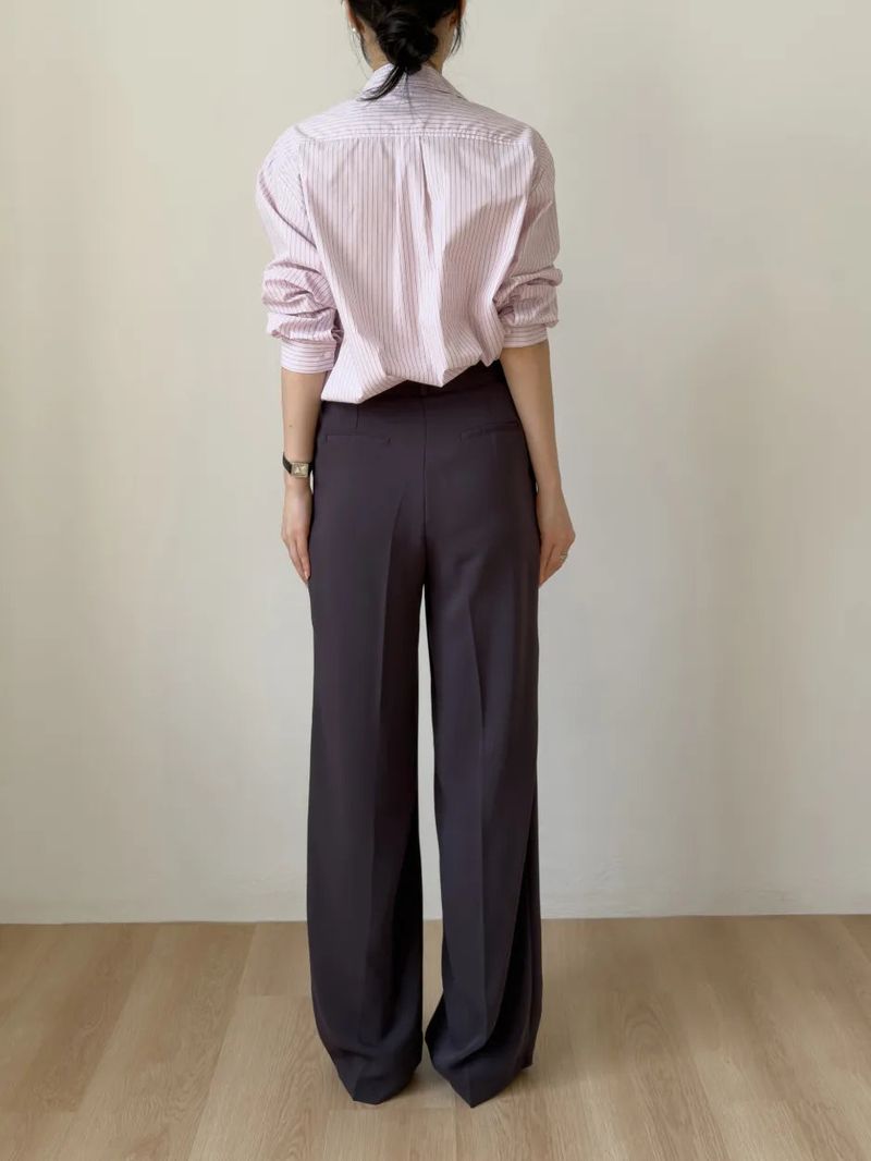 One Tuck Semi-Wide Slacks