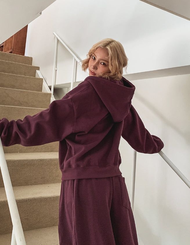 Eve Brushed Two Way Hood Zip-Up