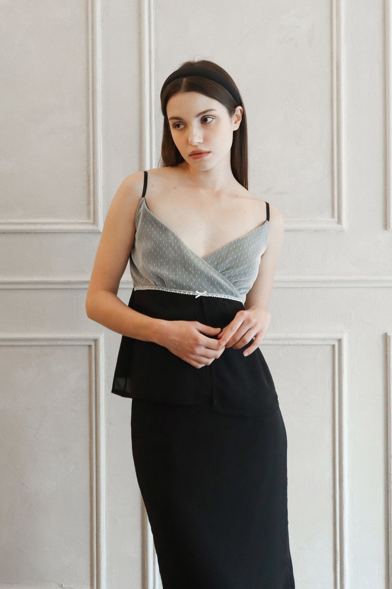 Lisha wrap sleeveless (black)
