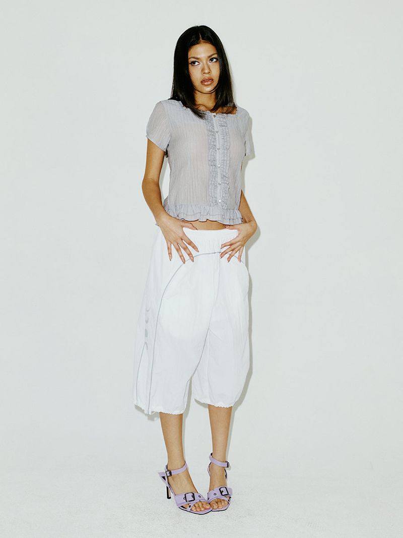 SQUARE BLOUSE GREY