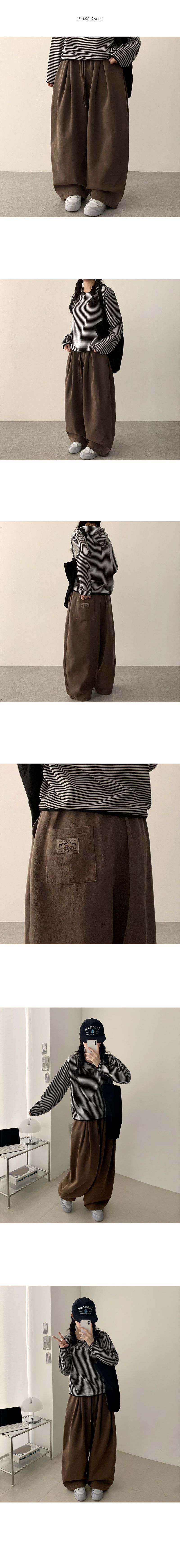 Millet Tantan Back Pocket Patch Pintuck Wide Pants[Long & Short]