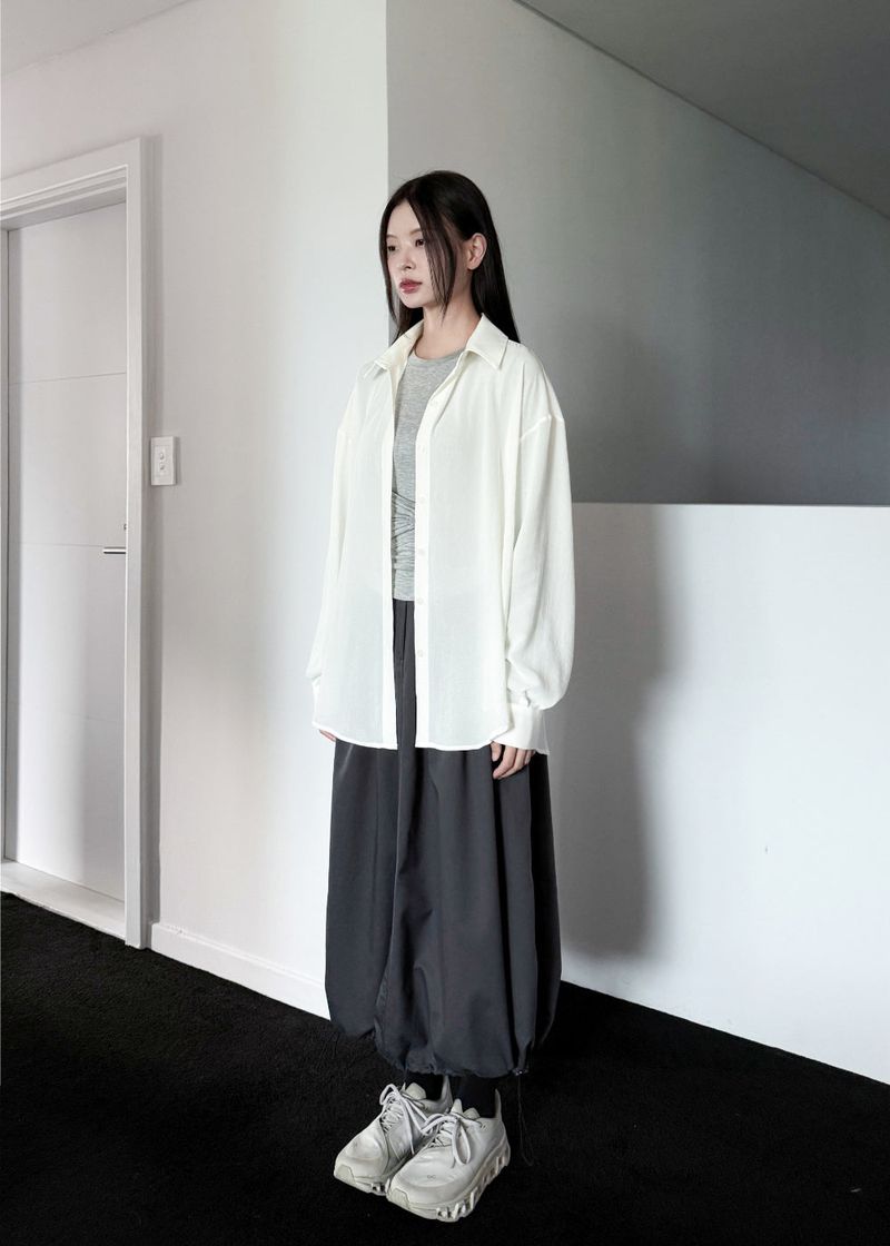 SHEER RELAXED SHIRT