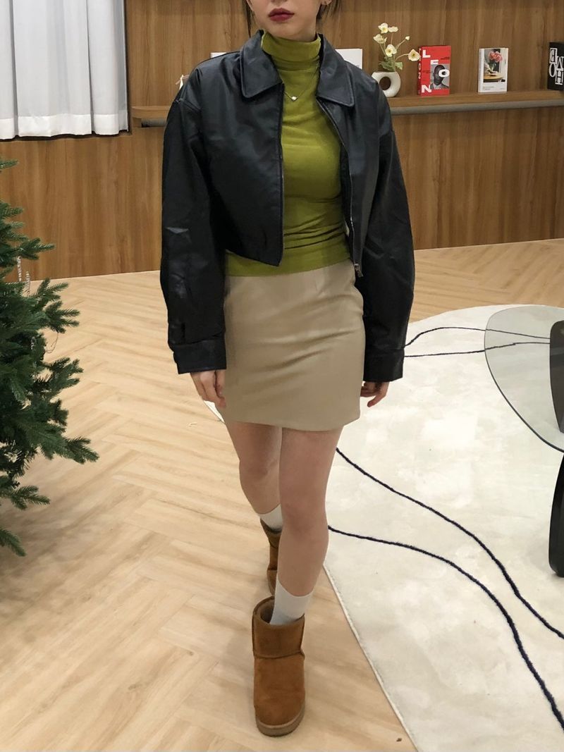 Malo short leather jacket