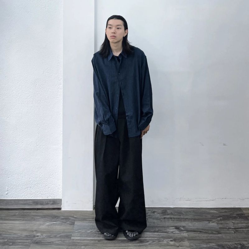ツインプリーツドレープドトラウザーズ