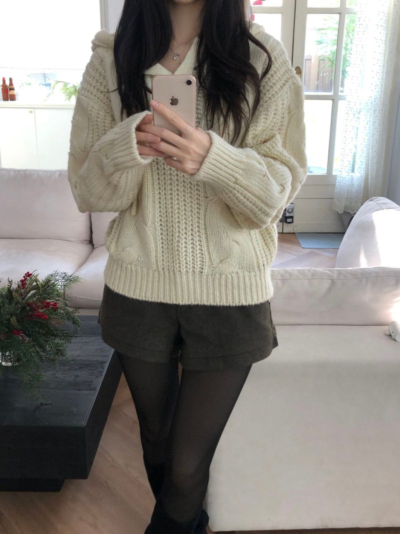 Pound Hooded Knit (2 colors)