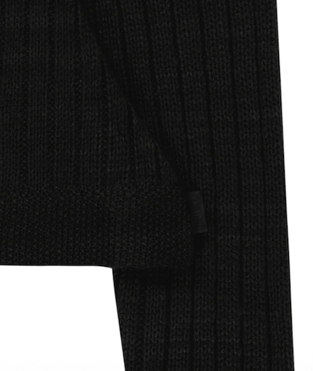 Tassel Collar Knit Cardigan / Black